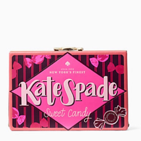 Authentic Kate Spade leather L.Edition candy box snap buckle leather clutch - Picture 7 of 16